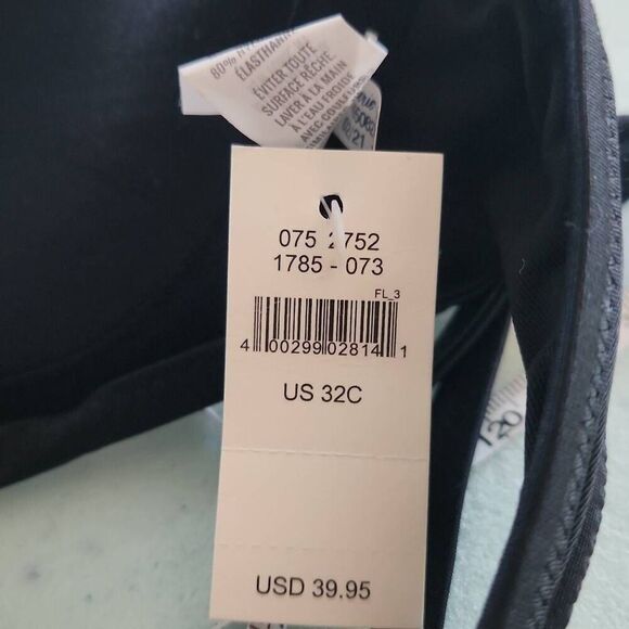 Aerie Women's Size 32C Black Twist Front Pushup Underwire Halter Bikini Top - Picture 6 of 7